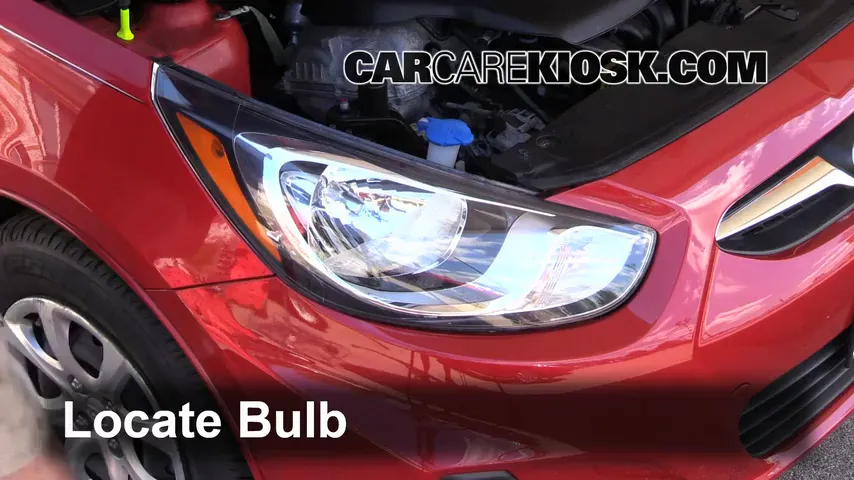 2013 Hyundai Accent GLS 1.6L 4 Cyl. Lights Turn Signal - Front (replace bulb)